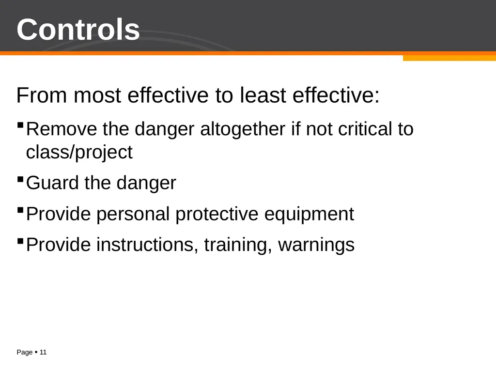 Job Hazard Analysis (JHA) Job Hazard Analysis - slide 11 of 13