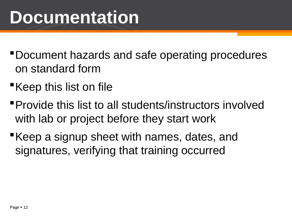 Job Hazard Analysis (JHA) Job Hazard Analysis - slide 12 of 13