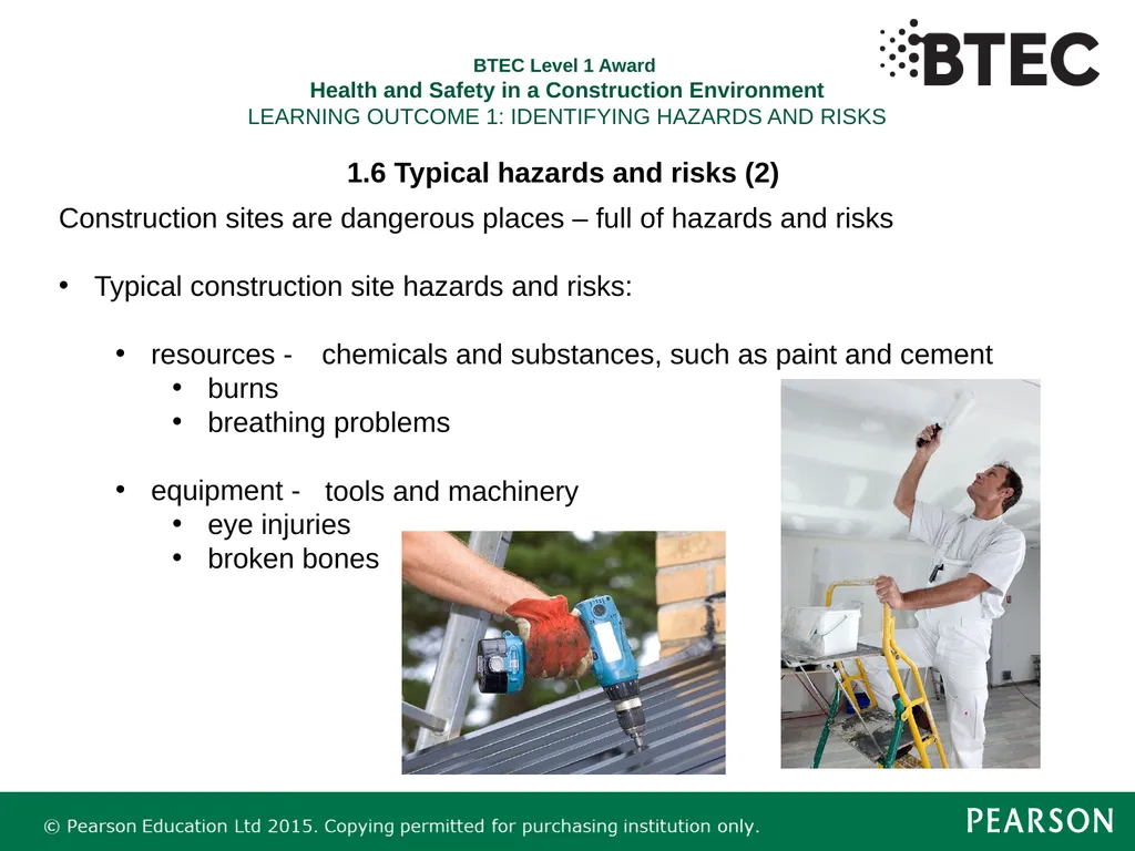 BTEC Level 1 Award Health and Safety in a - slide 4 of 22