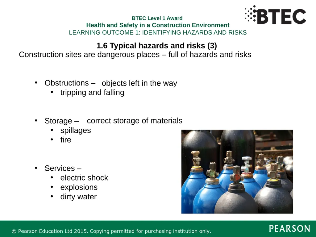 BTEC Level 1 Award Health and Safety in a - slide 5 of 22
