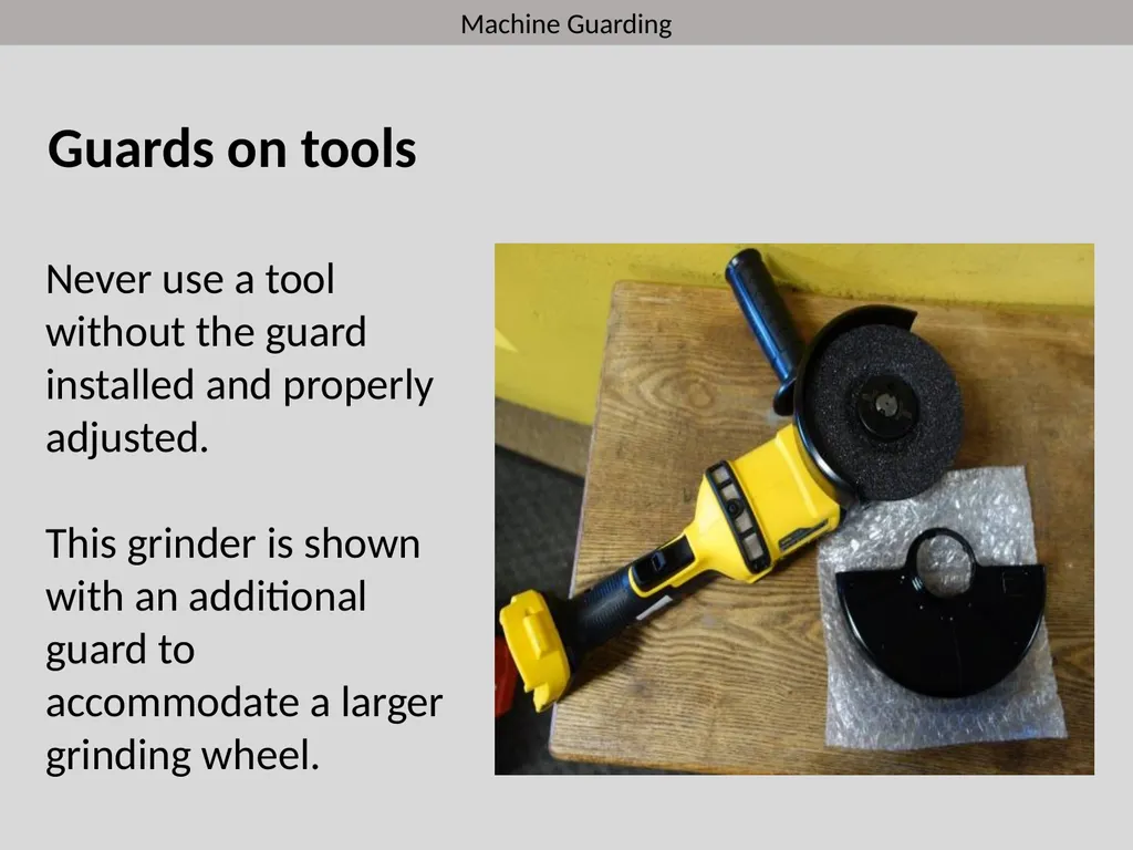 New Hire Training Machine Guarding Introduction - slide 8 of 10