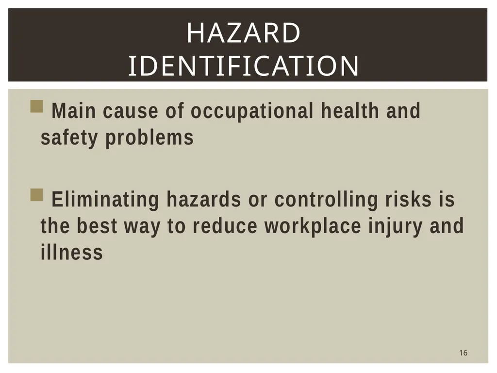 1 Hazard identification and Risk assessment Upon - slide 16 of 52