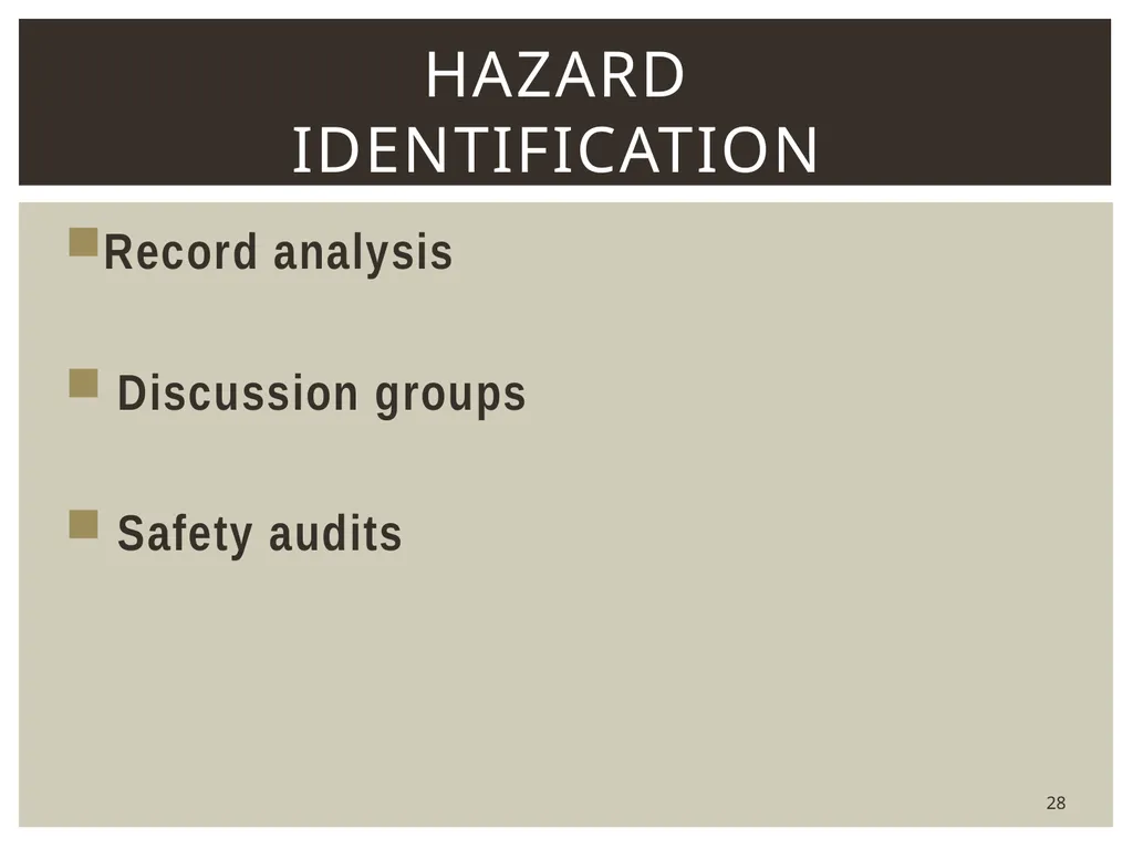 1 Hazard identification and Risk assessment Upon - slide 28 of 52