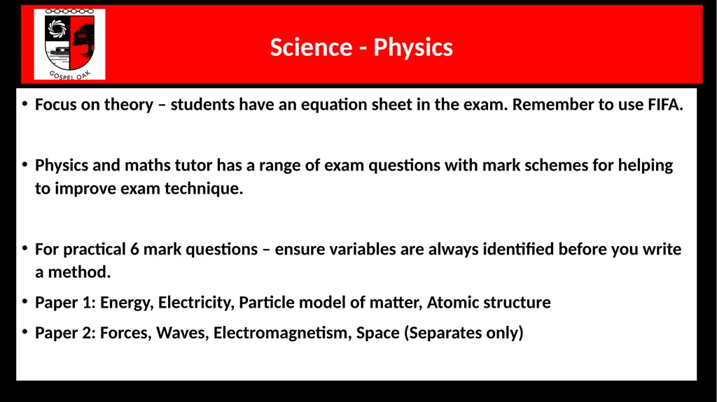 Y11 Core Subjects’ ‘Preparation for Success’ - slide 10 of 11