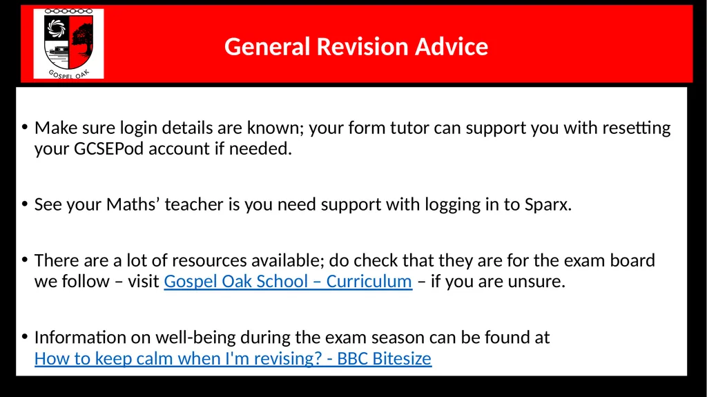 Y11 Core Subjects’ ‘Preparation for Success’ - slide 11 of 11