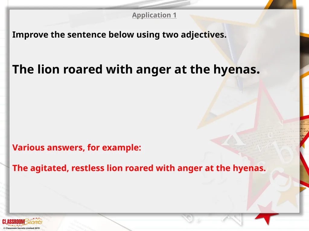 Year 5 – Spring Block 2 – Expanded Noun Phrases - slide 11 of 16