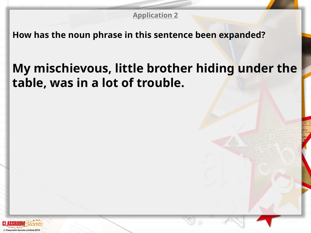 Year 5 – Spring Block 2 – Expanded Noun Phrases - slide 12 of 16