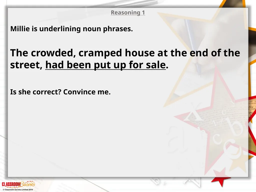 Year 5 – Spring Block 2 – Expanded Noun Phrases - slide 14 of 16