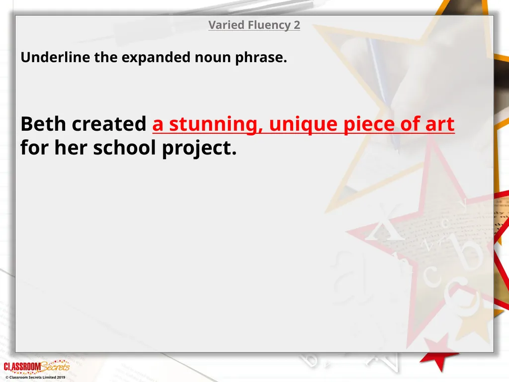 Year 5 – Spring Block 2 – Expanded Noun Phrases - slide 5 of 16