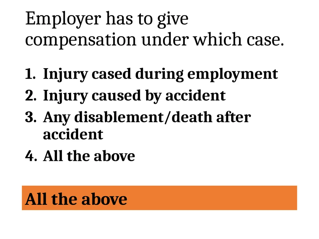 Que . Accident is ____________ Unfortunate - slide 24 of 26