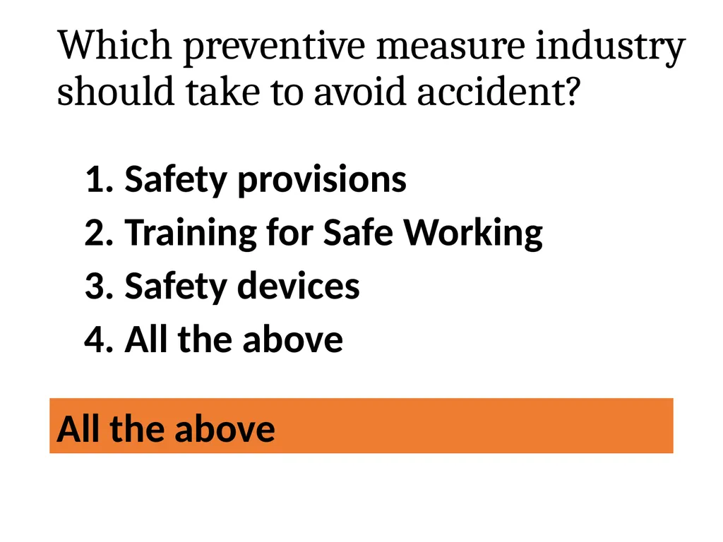 Que . Accident is ____________ Unfortunate - slide 15 of 26