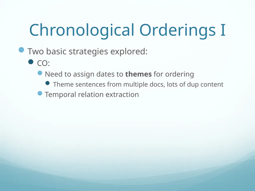 Topic-Orientation & Information Ordering Ling573 - slide 49 of 68