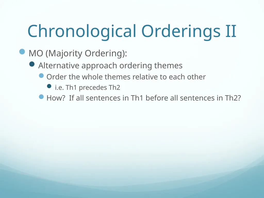 Topic-Orientation & Information Ordering Ling573 - slide 54 of 68