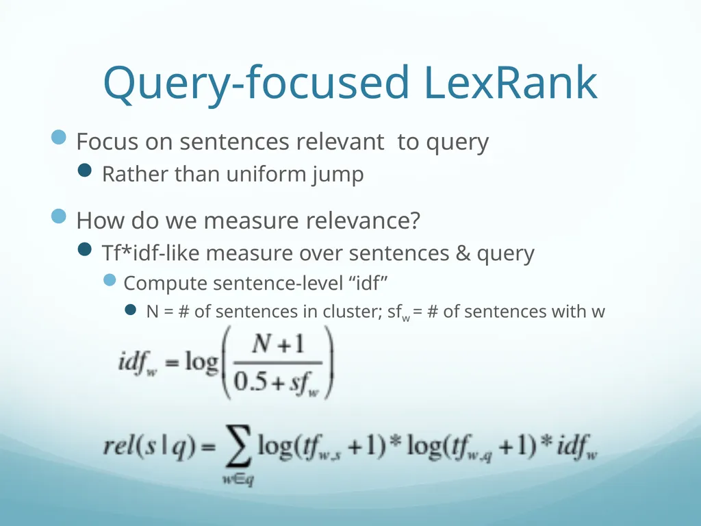 Topic-Orientation & Information Ordering Ling573 - slide 6 of 68