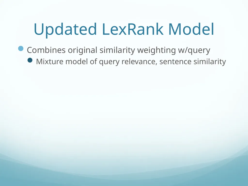 Topic-Orientation & Information Ordering Ling573 - slide 8 of 68