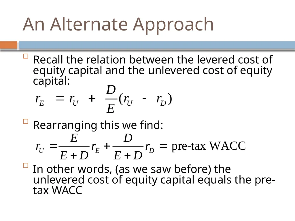 Valuation & Leverage Capital budgeting considering - slide 37 of 40