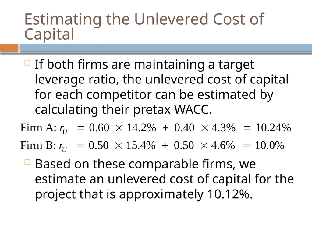 Valuation & Leverage Capital budgeting considering - slide 38 of 40