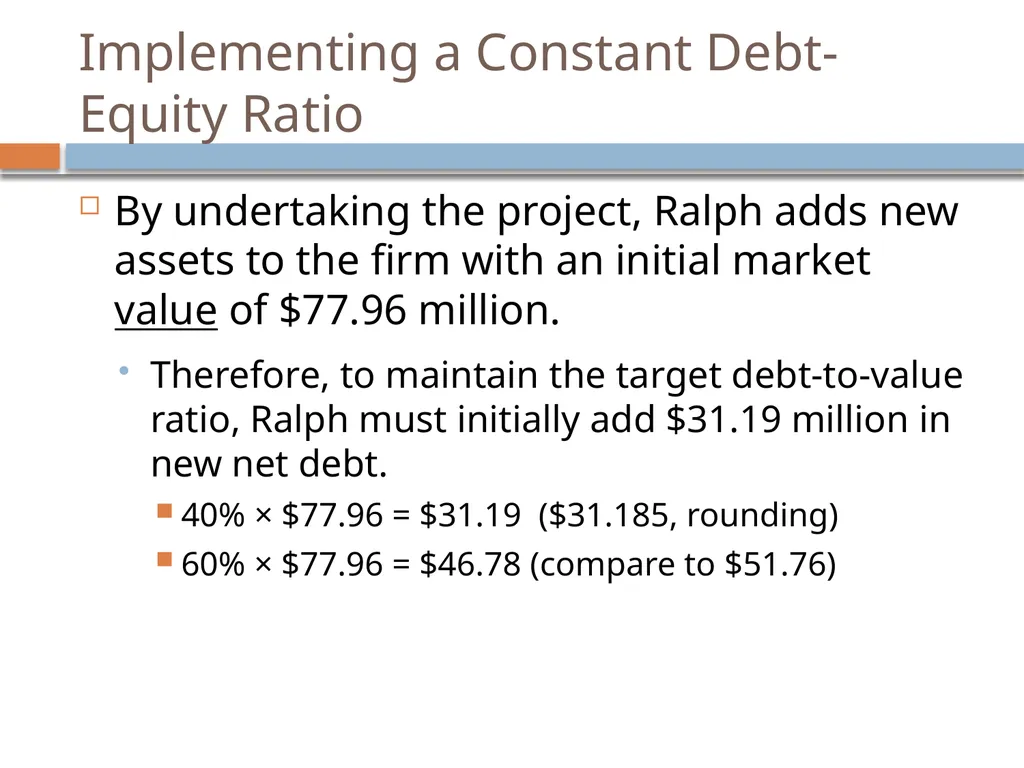 Valuation & Leverage Capital budgeting considering - slide 11 of 40