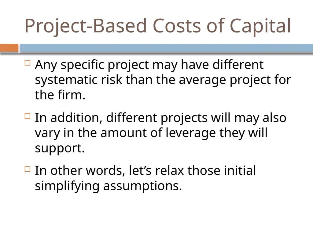 Valuation & Leverage Capital budgeting considering - slide 30 of 40