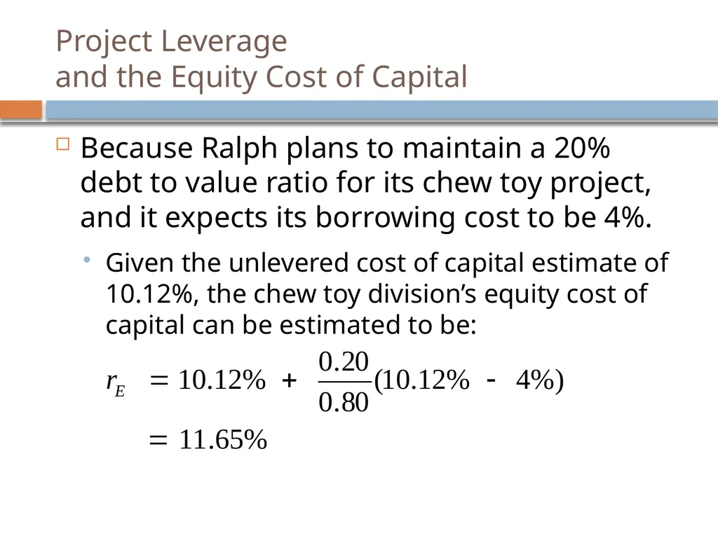 Valuation & Leverage Capital budgeting considering - slide 39 of 40