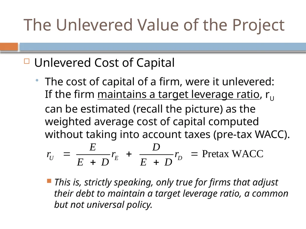 Valuation & Leverage Capital budgeting considering - slide 19 of 40
