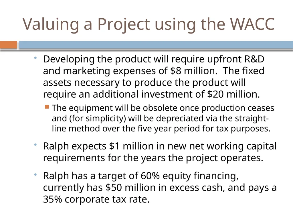 Valuation & Leverage Capital budgeting considering - slide 5 of 40
