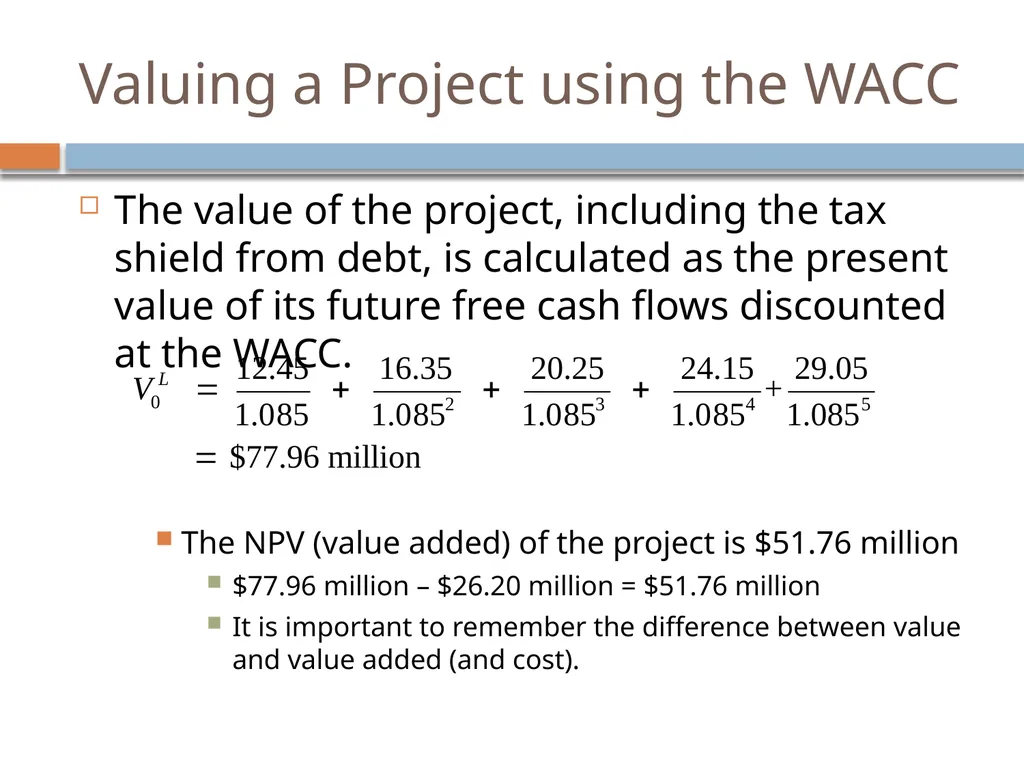 Valuation & Leverage Capital budgeting considering - slide 9 of 40