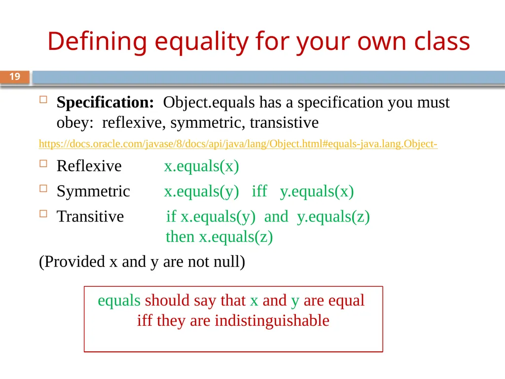 CS/ENGRD 2110 Spring 2019 Lecture 6: Consequence - slide 19 of 28