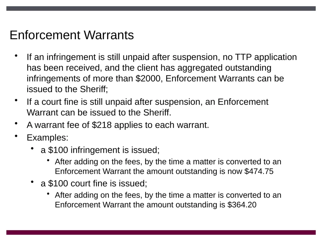 Fines Enforcement Registry Introduction The Fines - slide 12 of 19