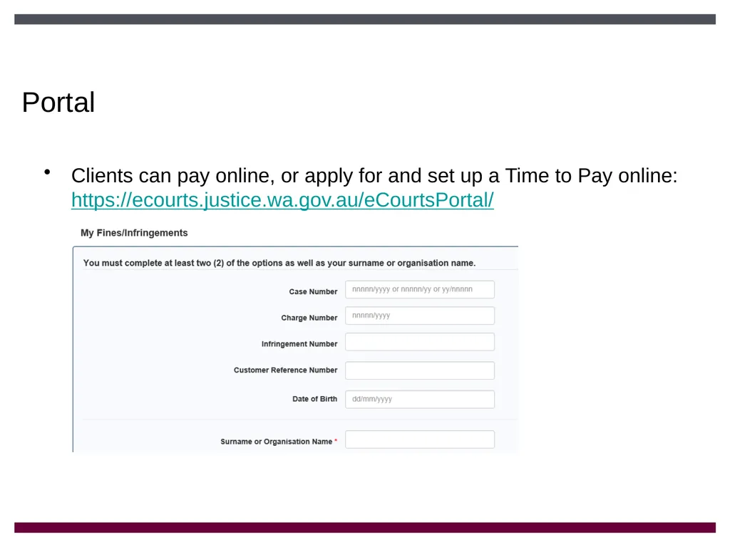 Fines Enforcement Registry Introduction The Fines - slide 16 of 19