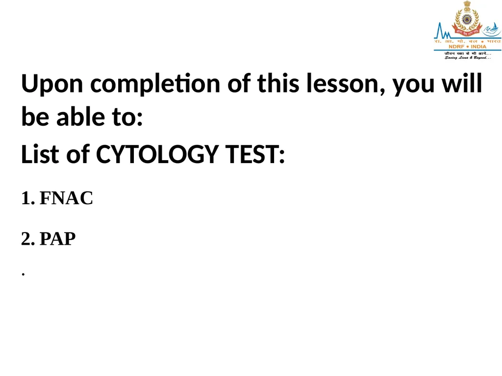 CYTOLOGY LESSON -9 By JITENDER YADAV INSP/PH Upon - slide 2 of 12