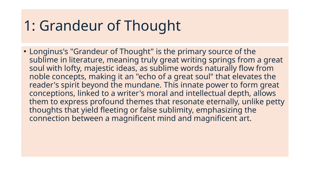 Longinus ,1st Century AD On the Sublime, that was - slide 5 of 7
