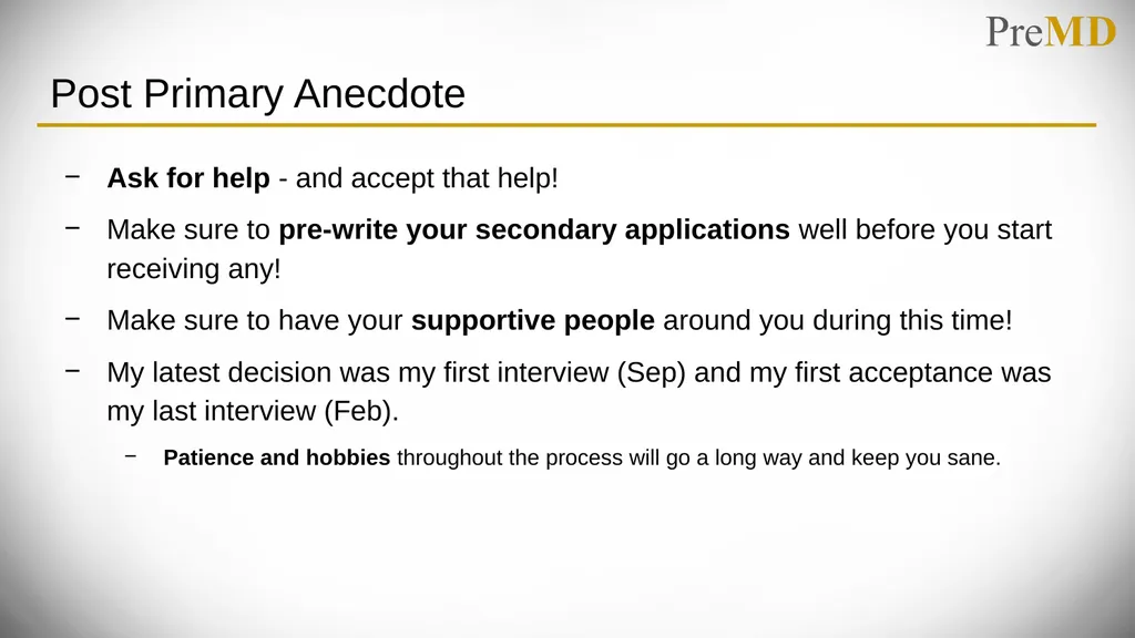 Overview of the Application Process PreMD Please - slide 21 of 24
