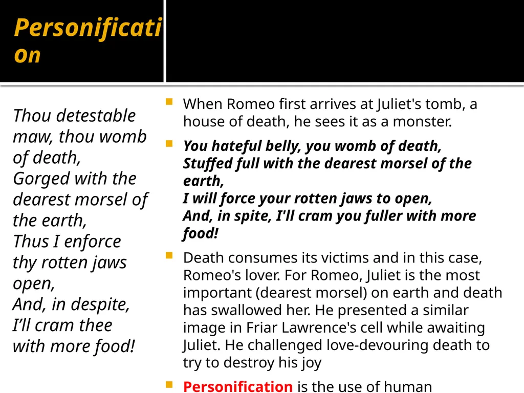 Romeo and Juliet Quotation Analysis: On your Final - slide 30 of 53