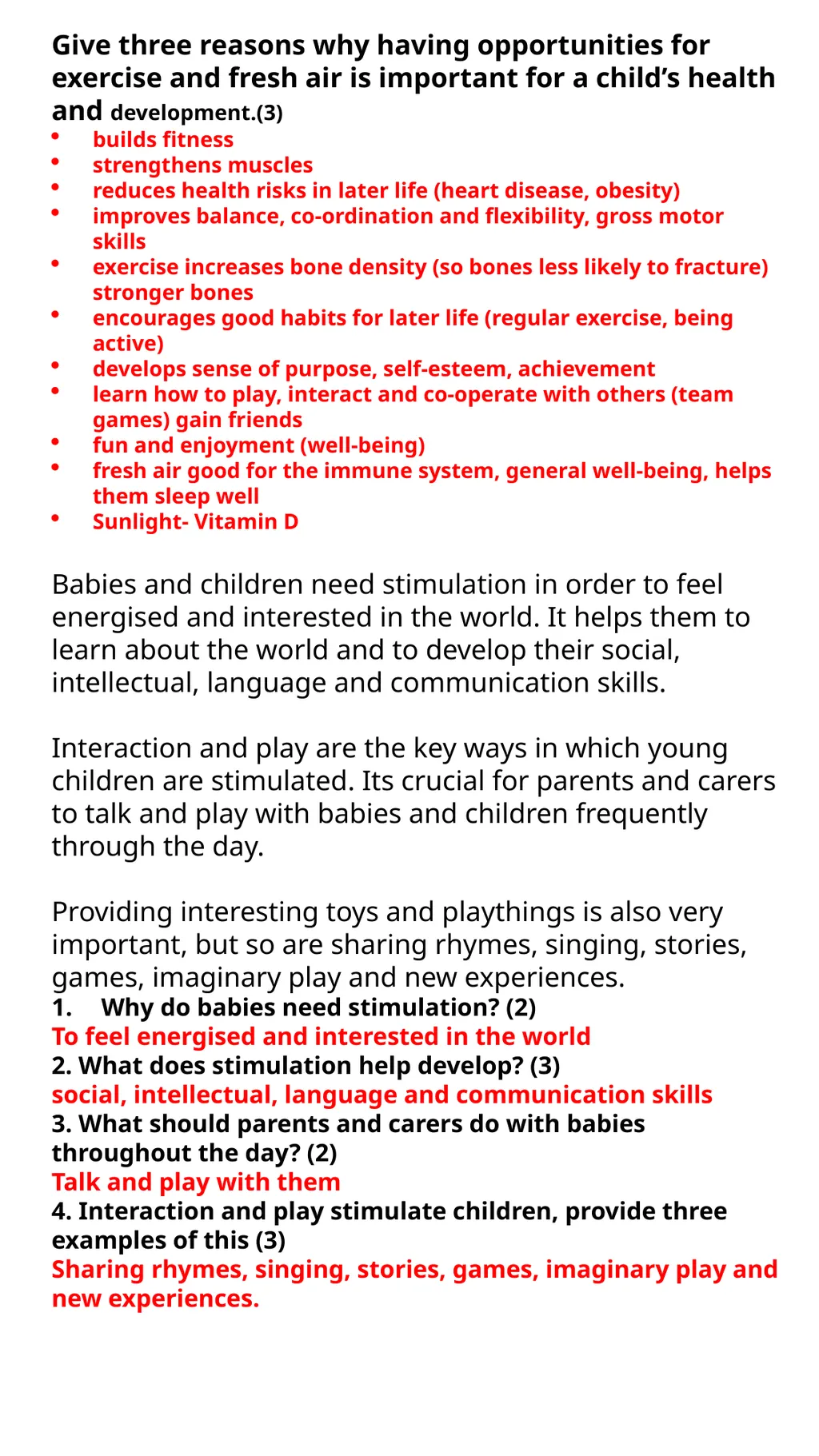 Child Development Revision Guide CNAT OCR TA3 - slide 43 of 45