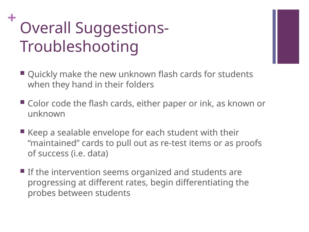 Intervention in a Flash Presented By: Karen Brown - slide 15 of 23