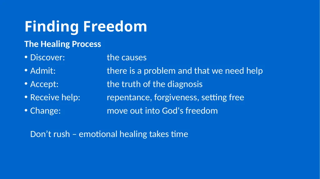 Growing in Wholeness A Practical Course to - slide 87 of 193