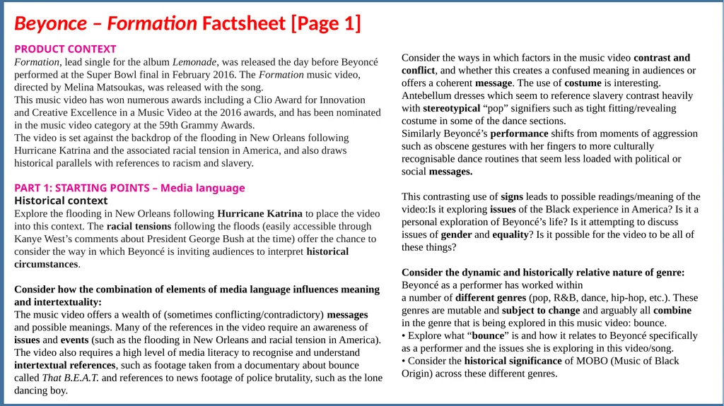 Example Answer – Section A Practice Exam Compare - slide 2 of 4
