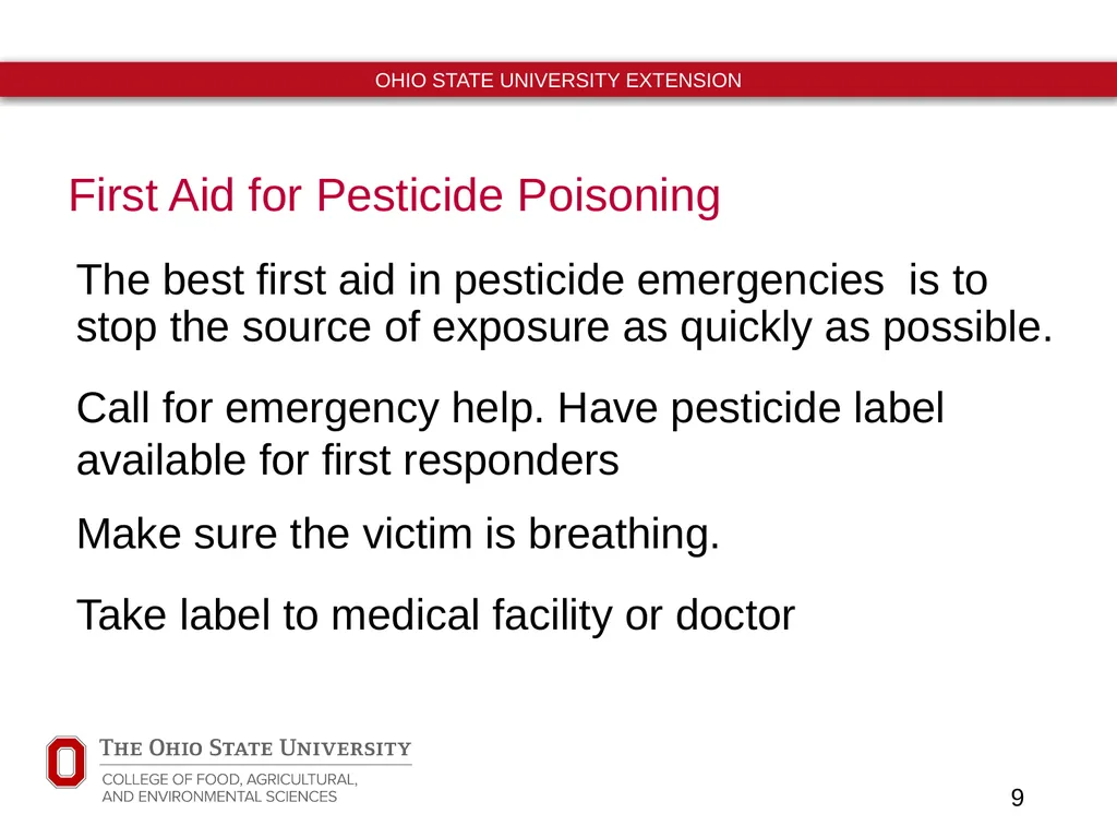 Ohio Pesticide Applicator Training Unit 6 Harmful - slide 9 of 12