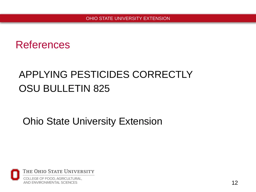 Ohio Pesticide Applicator Training Unit 6 Harmful - slide 12 of 12