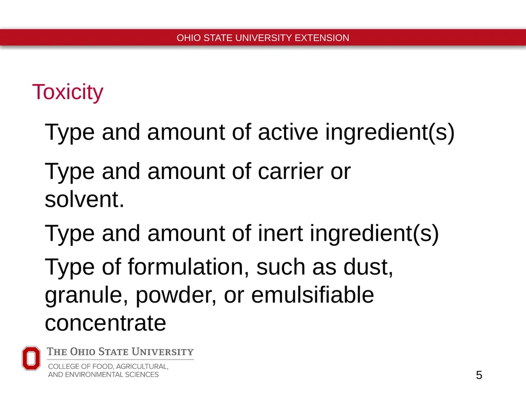 Ohio Pesticide Applicator Training Unit 6 Harmful - slide 5 of 12