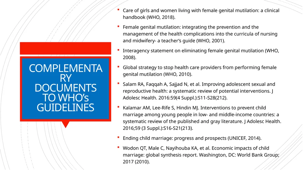 HARMFUL TRADITIONAL PRACTICES PREVENTION Geneva - slide 8 of 9