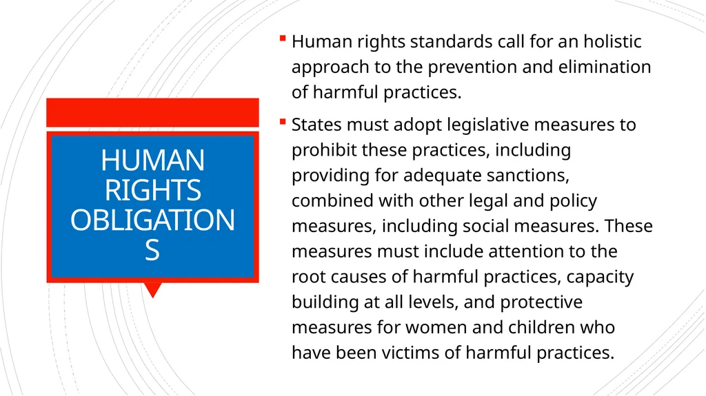 HARMFUL TRADITIONAL PRACTICES PREVENTION Geneva - slide 5 of 9