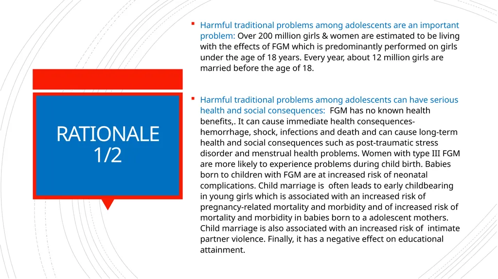 HARMFUL TRADITIONAL PRACTICES PREVENTION Geneva - slide 3 of 9