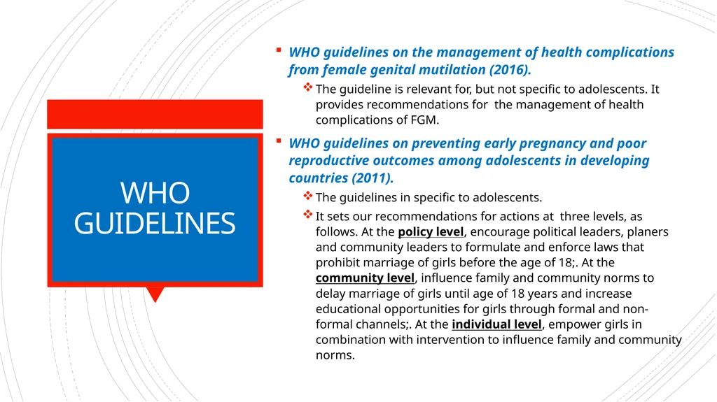 HARMFUL TRADITIONAL PRACTICES PREVENTION Geneva - slide 7 of 9