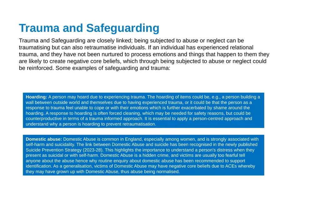 Trauma Informed Safeguarding Practice: Briefing - slide 8 of 8