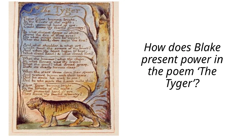 How does Blake present power in the poem ‘The - slide 1 of 14