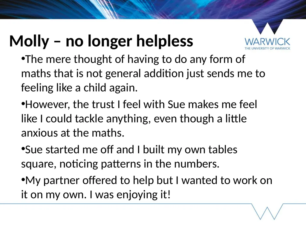 Working to develop Mathematical Resilience in - slide 19 of 24