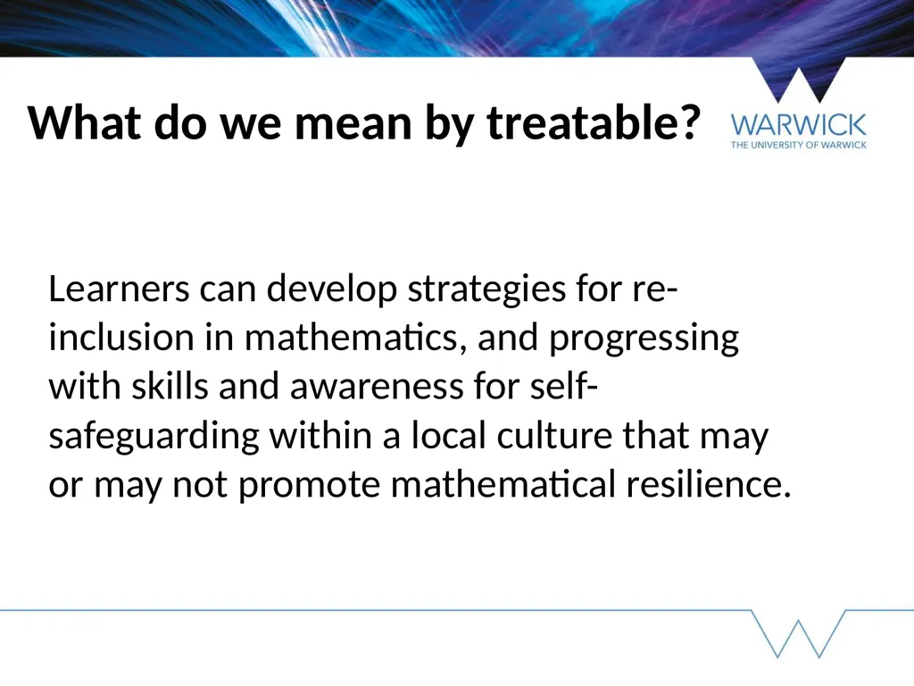 Working to develop Mathematical Resilience in - slide 3 of 24