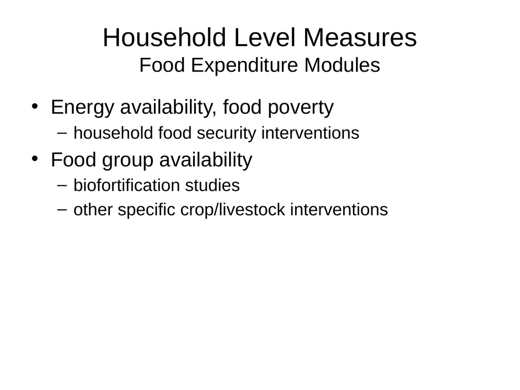 Diet Matters: Approaches and Indicators to Assess - slide 10 of 16